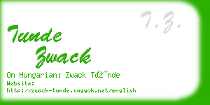 tunde zwack business card